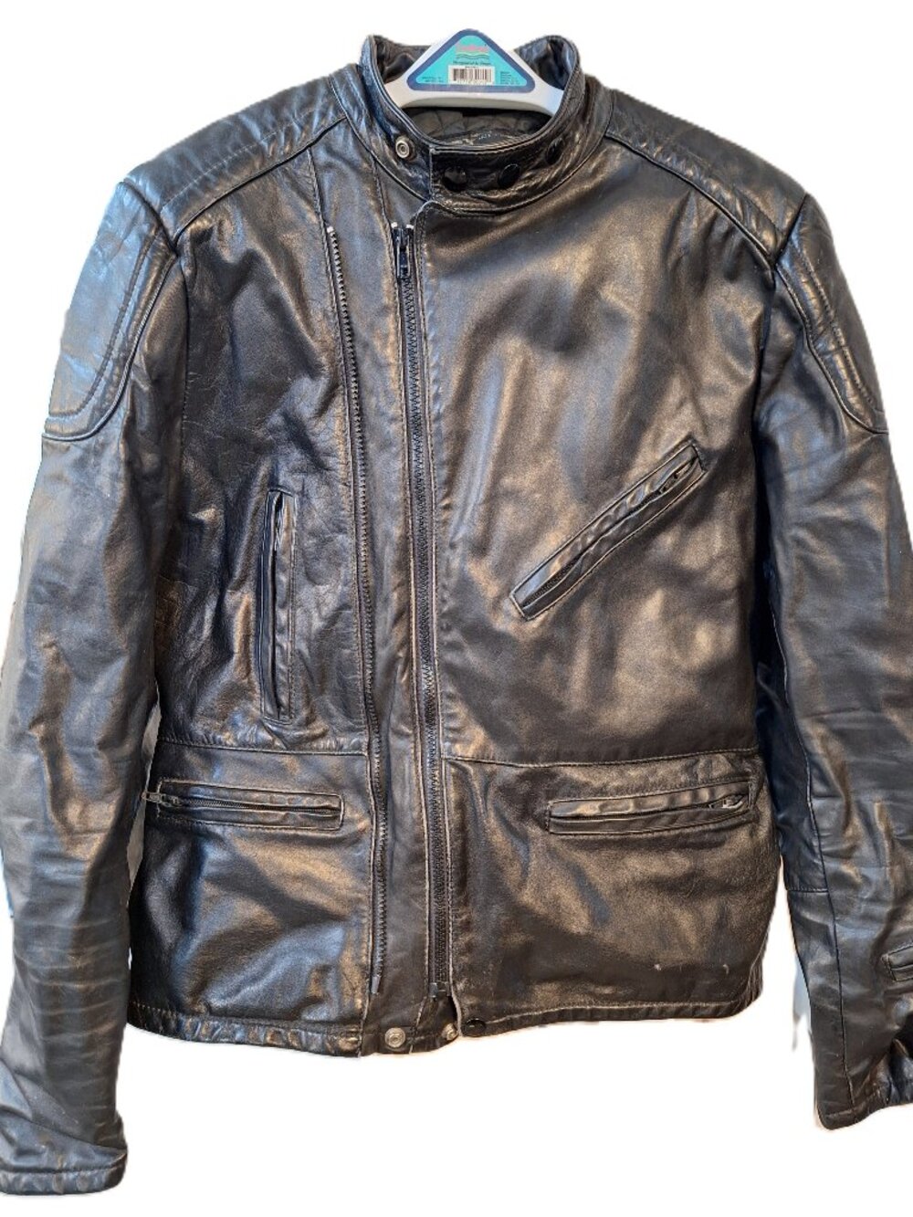 Vintage women's leather motorcycle jacket